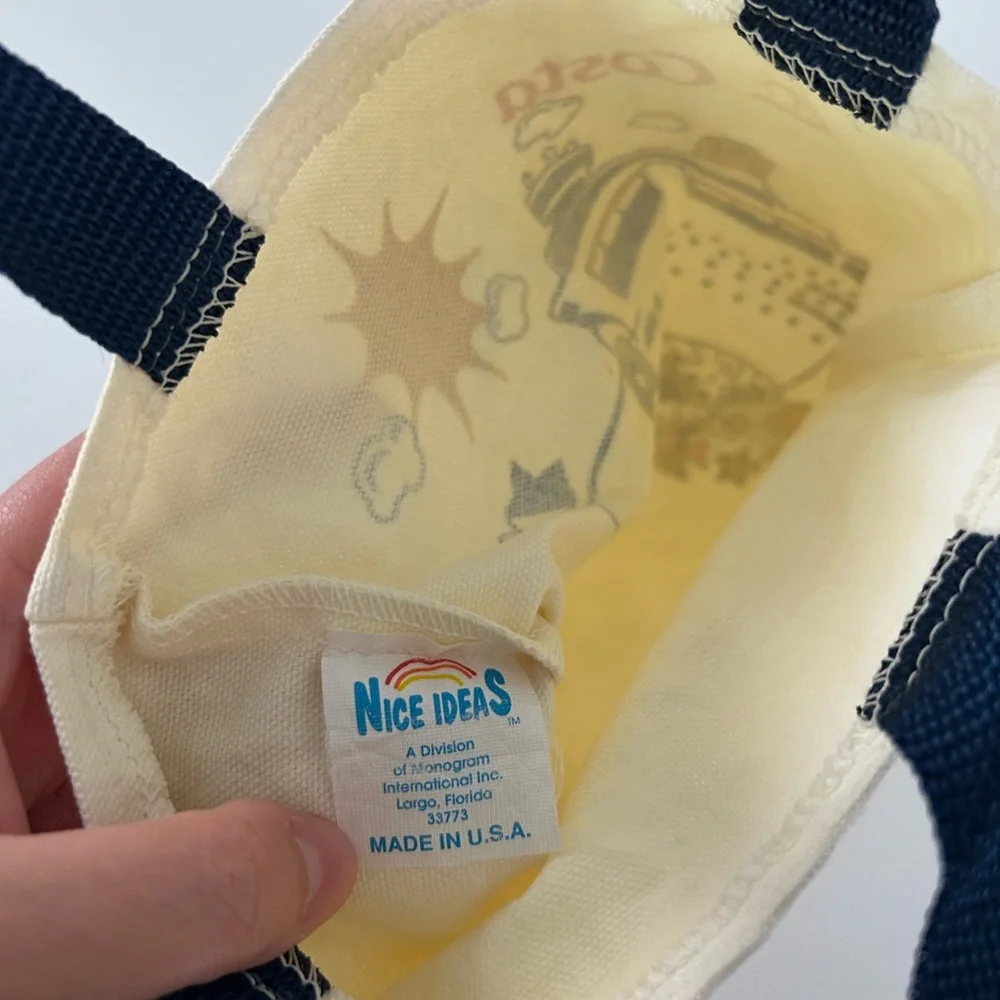 🦋 5/$25 - Vintage Costa Mini Canvas Cruise Small Tote Bag